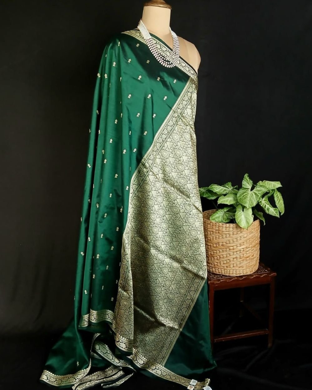 Banarasi No Zari Katan Silk Saree – (NZSS0005) - Image 7