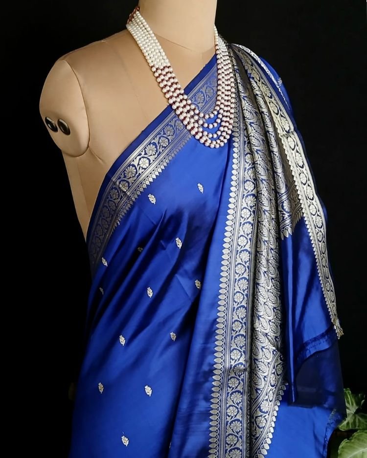 Banarasi No Zari Katan Silk Saree – (NZSS0006) - Image 4