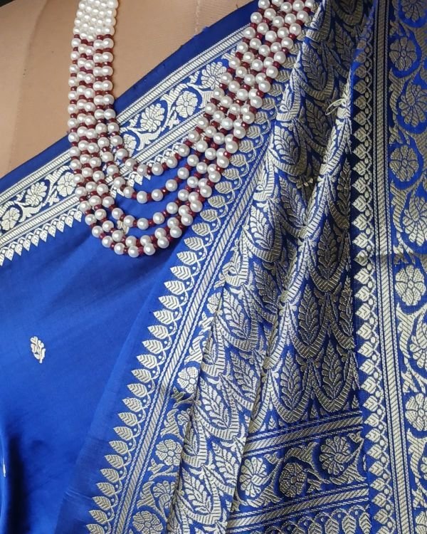Banarasi No Zari Katan Silk Saree – (NZSS0006) - Image 5