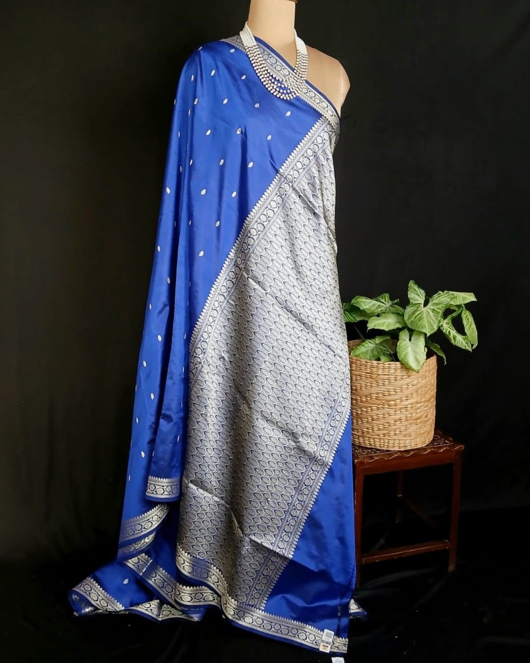 Banarasi No Zari Katan Silk Saree – (NZSS0006) - Image 7