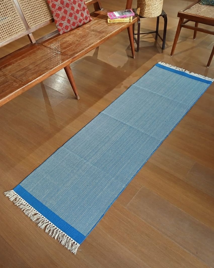 Handwoven Dhurrie from Warangal (2 x 6 ft) - (HDFW0002) - Image 2