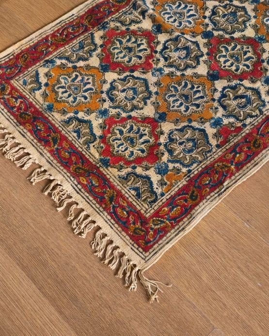 Kalamkari Dhurrie from Warangal (2 x 6 ft) – (NWKD1043)