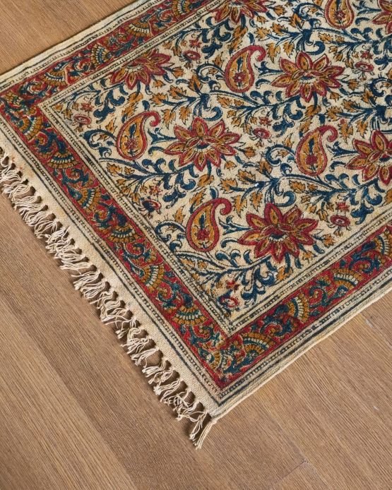 Kalamkari Dhurrie from Warangal (2 x 6 ft) – (NWKD1045)