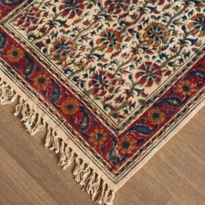 Kalamkari Dhurrie from Warangal (2 x 6 ft) – (NWKD1051)