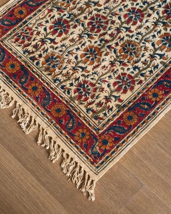 Kalamkari Dhurrie from Warangal (2 x 6 ft) – (NWKD1051)