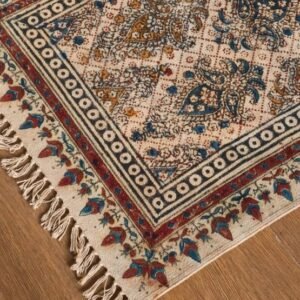 Kalamkari Dhurrie from Warangal (2 x 6 ft) – (NWKD1052)