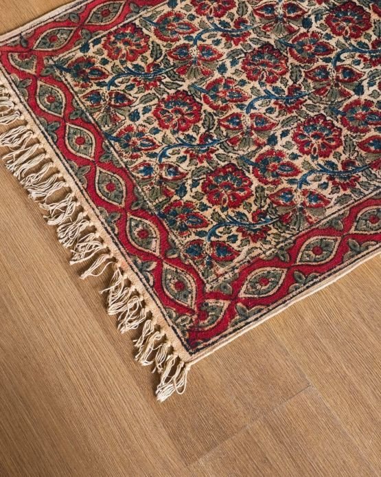 Kalamkari Dhurrie from Warangal (2 x 6 ft) – (NWKD1054)