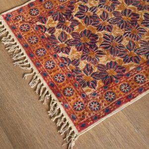 Kalamkari Dhurrie from Warangal (2 x 6 ft) – (NWKD1056)