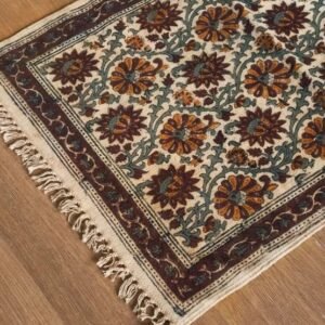 Kalamkari Dhurrie from Warangal (2 x 6 ft) – (NWKD1061)