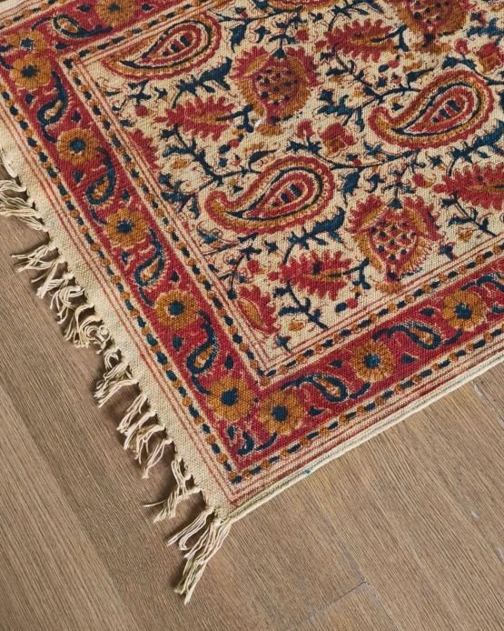 Kalamkari Dhurrie from Warangal (2 x 6 ft) – (NWKD1037)