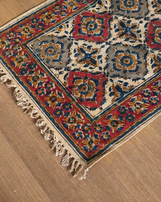 Kalamkari Dhurrie from Warangal (2 x 6 ft) – (NWKD1040)