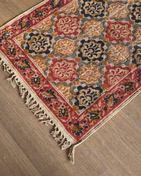 Kalamkari Dhurrie from Warangal (2 x 6 ft) – (NWKD1041)