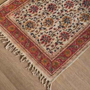 Kalamkari Dhurrie from Warangal (2 x 6 ft) – (NWKD1042)