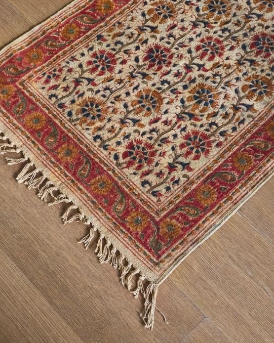 Kalamkari Dhurrie from Warangal (2 x 6 ft) – (NWKD1042)