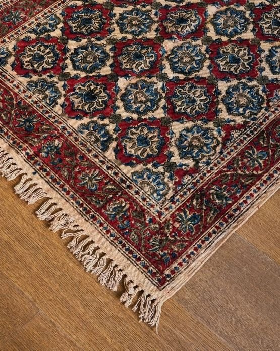 Kalamkari Dhurrie from Warangal (5 x 3 ft) – (NWKD1161)