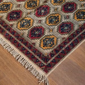 Kalamkari Dhurrie from Warangal (5 x 3 ft) – (NWKD1163)