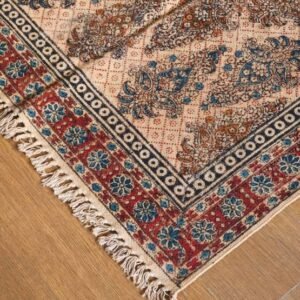 Kalamkari Dhurrie from Warangal (5 x 3 ft) – (NWKD1166)