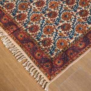 Kalamkari Dhurrie from Warangal (5 x 3 ft) – (NWKD1167)