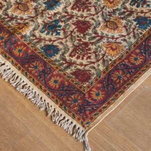 Kalamkari Dhurrie from Warangal (5 x 3 ft) – (NWKD1168)