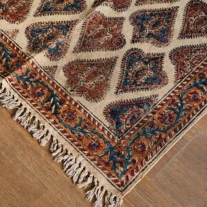 Kalamkari Dhurrie from Warangal (5 x 3 ft) – (NWKD1151)