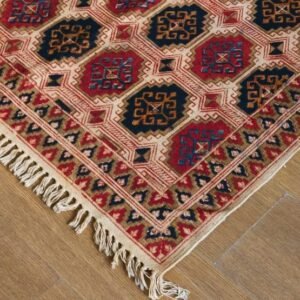 Kalamkari Dhurrie from Warangal (5 x 3 ft) – (NWKD1176)