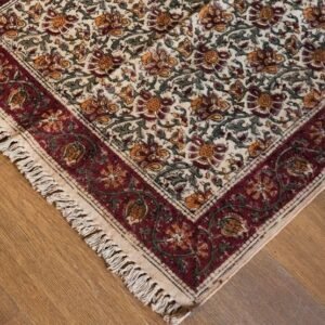 Kalamkari Dhurrie from Warangal (5 x 3 ft) – (NWKD1153)