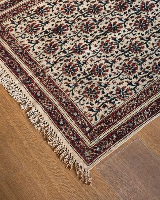 Kalamkari Dhurrie from Warangal (5 x 3 ft) – (NWKD1154)