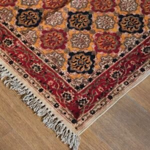 Kalamkari Dhurrie from Warangal (5 x 3 ft) – (NWKD1158)