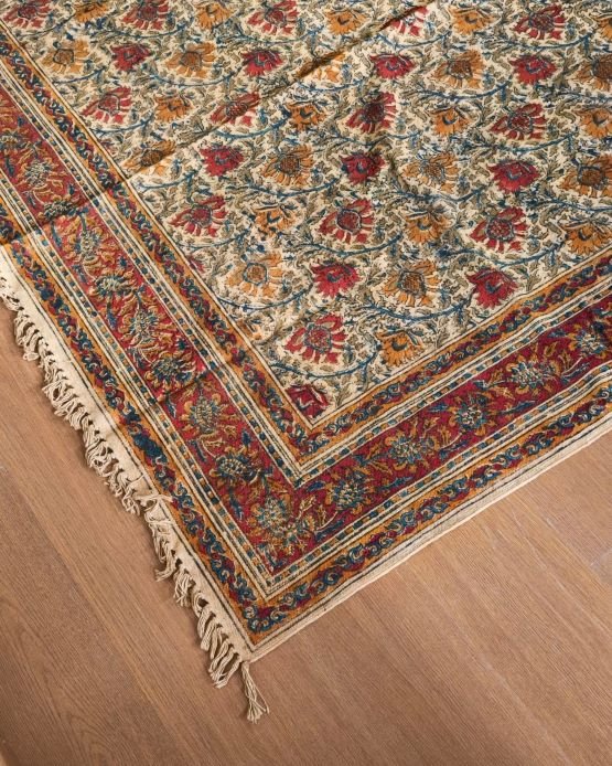 Kalamkari Dhurrie from Warangal (6 x 9 ft) – (NWKD1301)