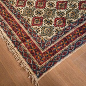 Kalamkari Dhurrie from Warangal (6 x 9 ft) – (NWKD1305)