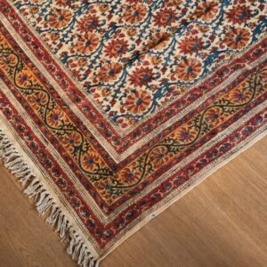 Kalamkari Dhurrie from Warangal (6 x 9 ft) – (NWKD1311)