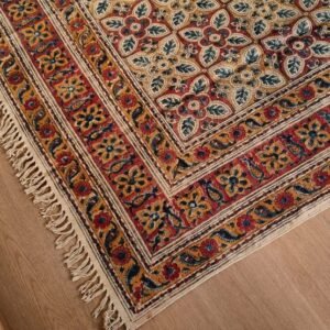 Kalamkari Dhurrie from Warangal (6 x 9 ft) – (NWKD1308)