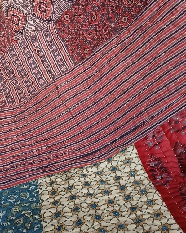 Ajrakh Patchwork Double Razai – (RAZA1002) - Image 2