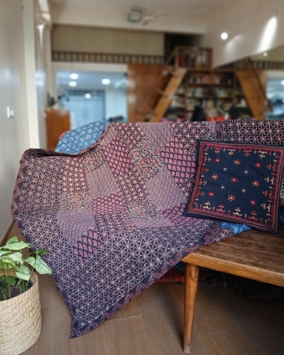 Ajrakh Patchwork Double Razai – (RAZA1003)