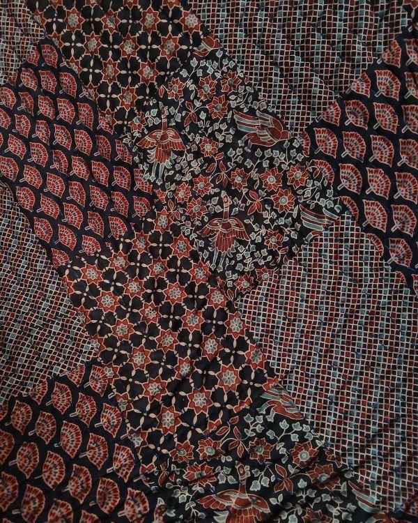 Ajrakh Patchwork Double Razai – (RAZA1003) - Image 3