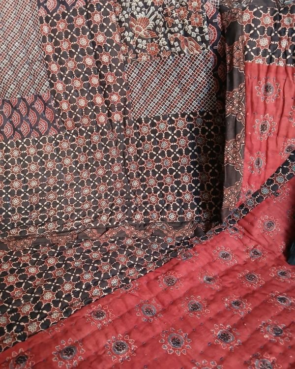 Ajrakh Patchwork Double Razai – (RAZA1003) - Image 4
