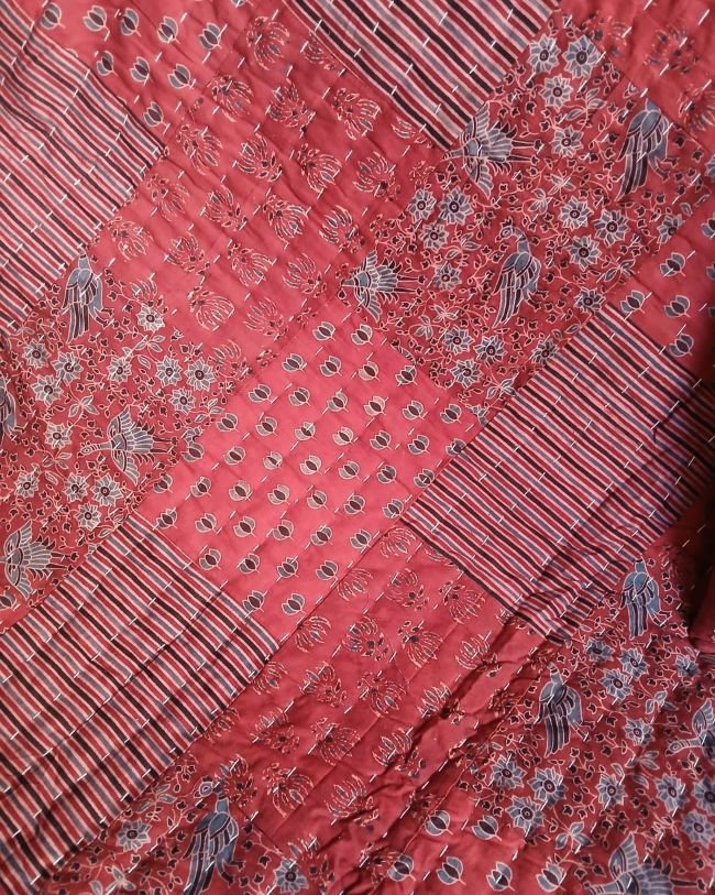 Ajrakh Patchwork Double Razai – (RAZA1006) - Image 2