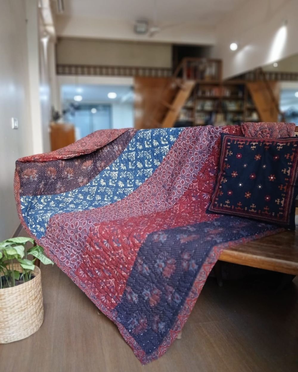 Ajrakh Patchwork Double Razai – (RAZA1007) - Image 4