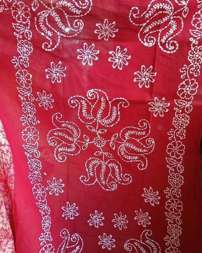 No-Zari Batik Saree from Madurai - (NZBS0019) - Image 7