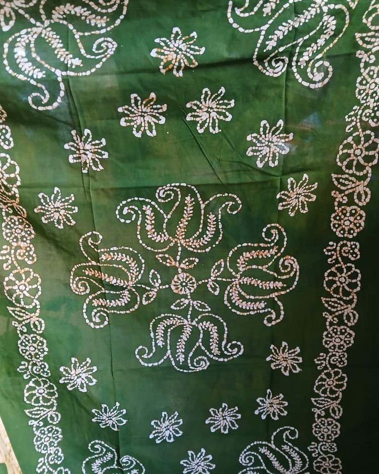 No-Zari Batik Saree from Madurai - (NZBS0018) - Image 5