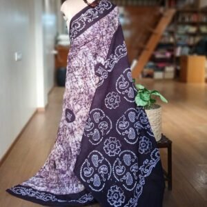 No-Zari Batik Saree from Madurai - (NZBS0020)