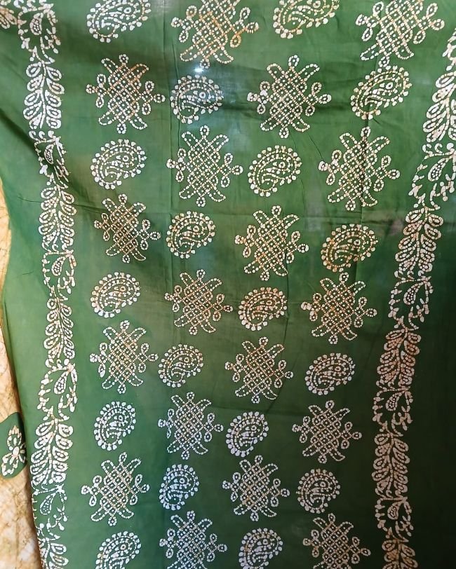 No-Zari Batik Saree from Madurai - (NZBS0014) - Image 5