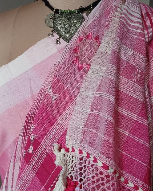 Bhujodi Saree handwoven in Kala Cotton – (BHUJ1005) - Image 6