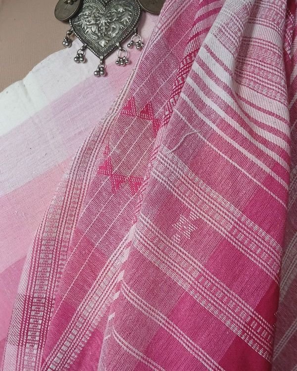 Bhujodi Saree handwoven in Kala Cotton – (BHUJ1009) - Image 6