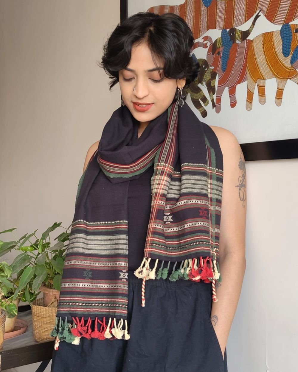 Bhujodi Kala Cotton Stole – (BHST1105)