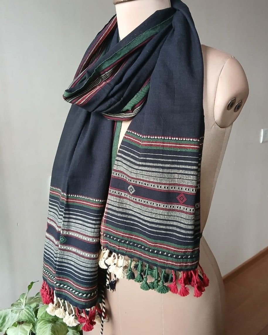 Bhujodi Kala Cotton Stole – (BHST1109) - Image 2