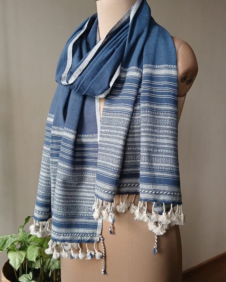 Bhujodi Kala Cotton Stole – (BHST1108) - Image 2