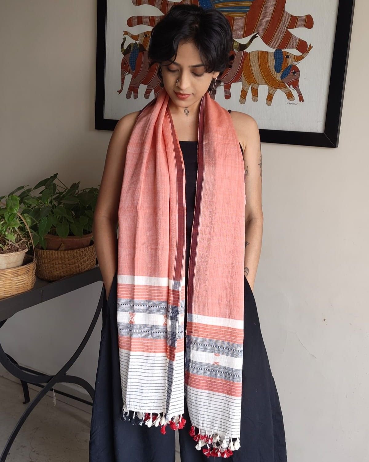 Bhujodi Kala Cotton Stole – (BHST1106)