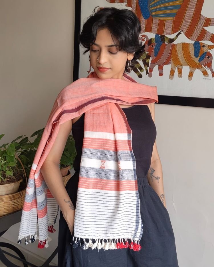 Bhujodi Kala Cotton Stole – (BHST1106) - Image 2