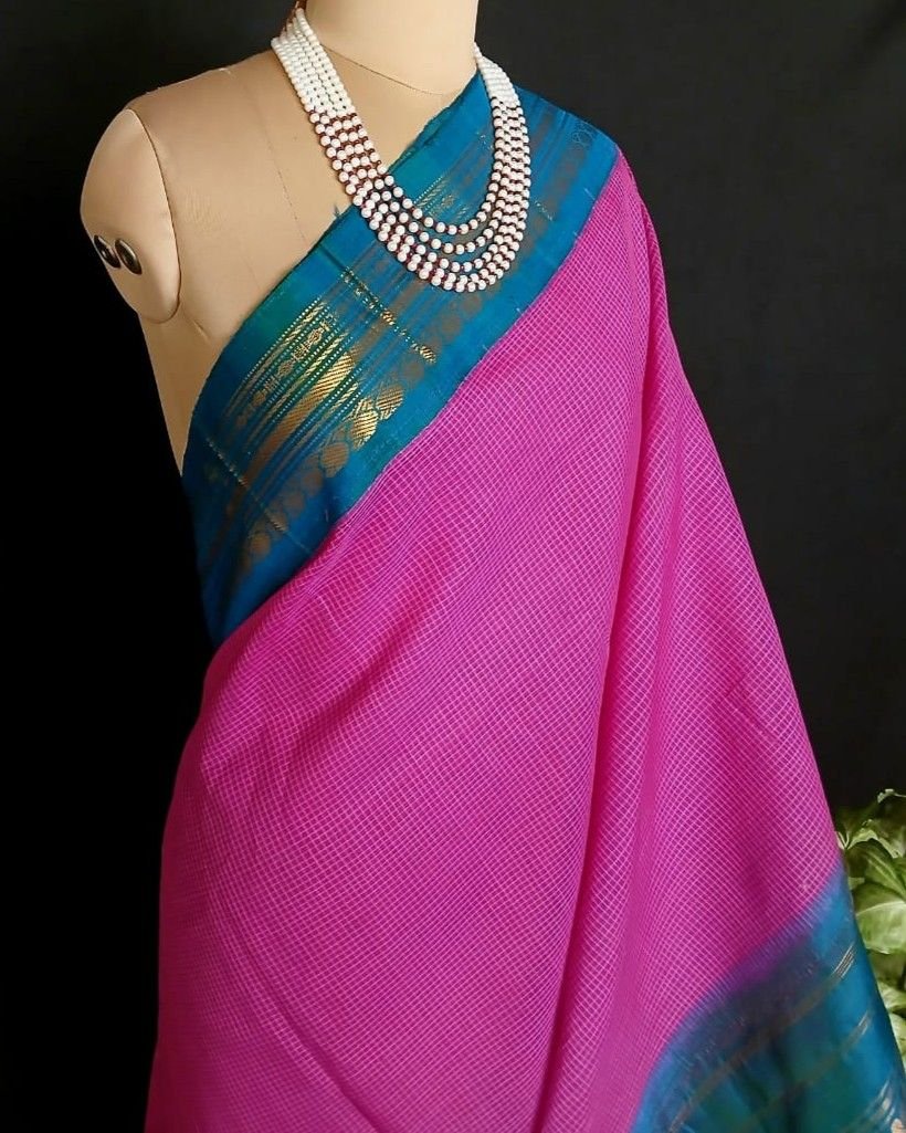 Gadwal Kuttu Technique Handweave Saree - (GKHS0003) - Image 4